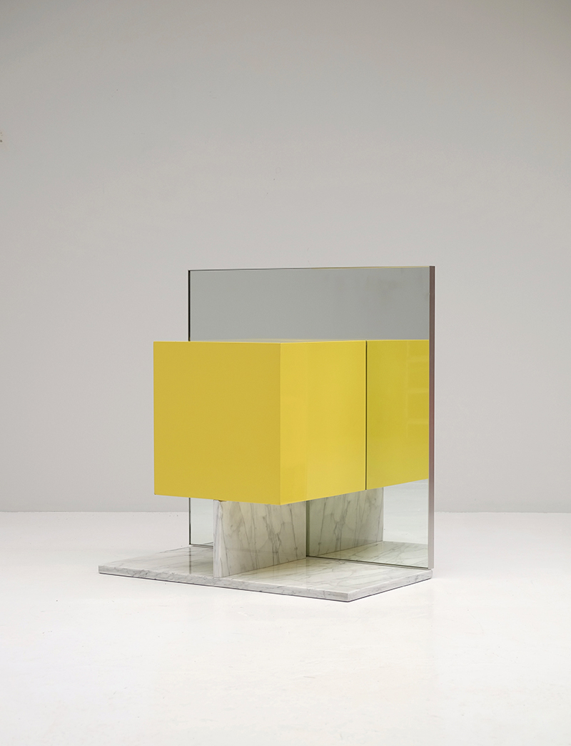 Pieter De Bruyne Mirror Cabinet with Marble Base 1974image 1
